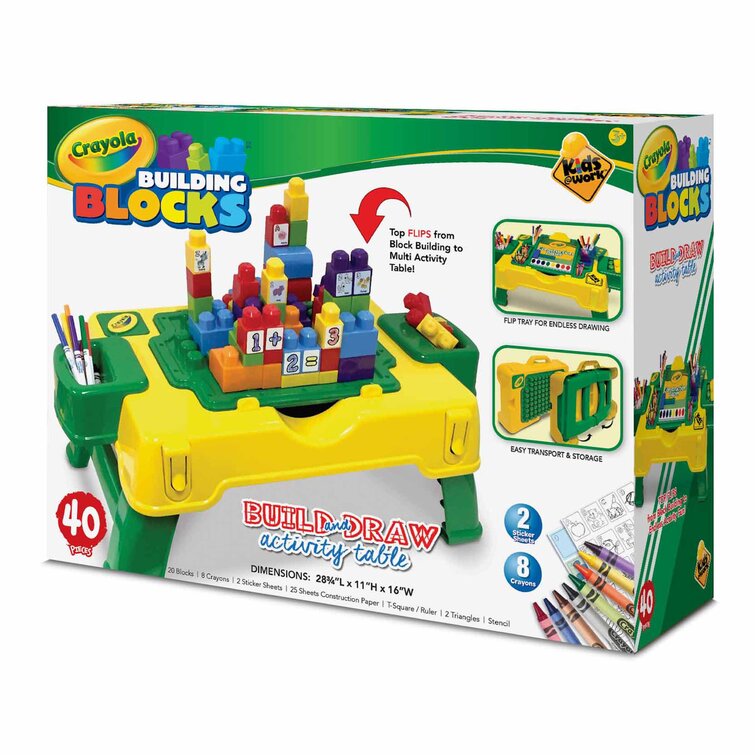 Crayola building blocks 2 in 1 store activity table